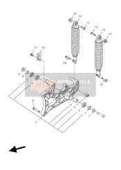 37PF22100100, Stossdampfereinheit, Hinten, Yamaha, 0